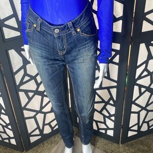 Classic Straight Leg Jeans in Dark Blue